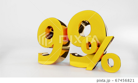 99% Golden symbol , 3D render 99% Golden symbol , 3D render 67456821