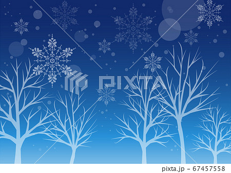 冬の景色の背景イラストのイラスト素材