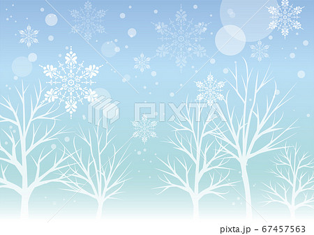 冬の景色の背景イラストのイラスト素材