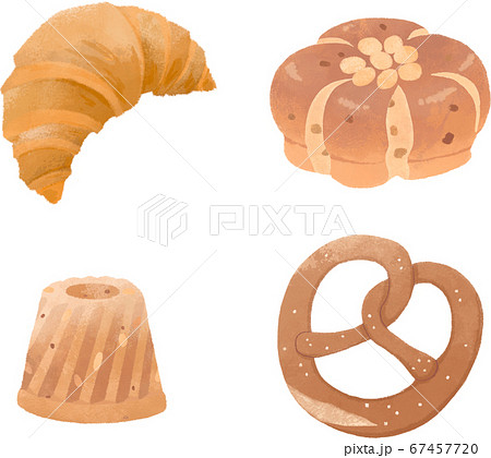 たくさんの美味しそうなぱん2のイラスト素材 たくさんの美味しそうなぱん2のイラスト素材