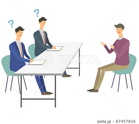 面接　転職　就職活動　就活　面接官　ベクターイラスト 67457916