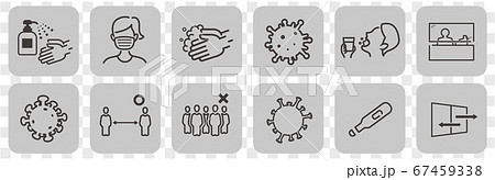 illustration of icons of coronavirus vector illustration of icons of coronavirus vector 67459338