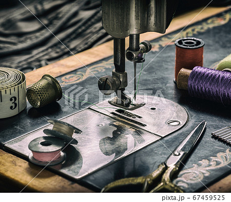 Closeup of a sewing machine Closeup of a sewing machine 67459525