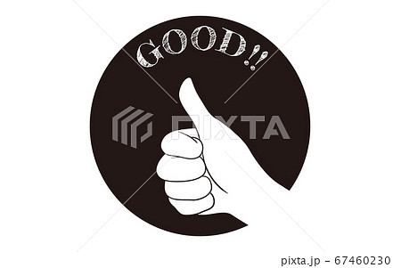 ハンドサインのアイコン 好評価のグッドサイン ベクターイラスト のイラスト素材