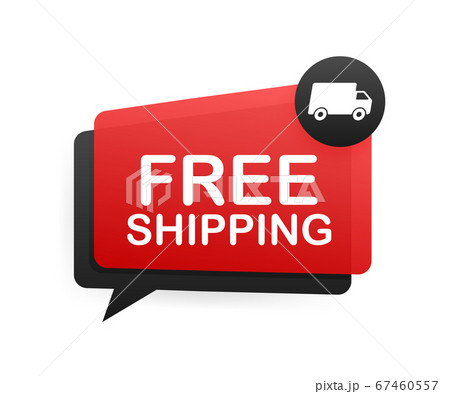 Free shipping. Badge with truck. Vector stock illustrtaion. Free shipping. Badge with truck. Vector stock illustrtaion. 67460557
