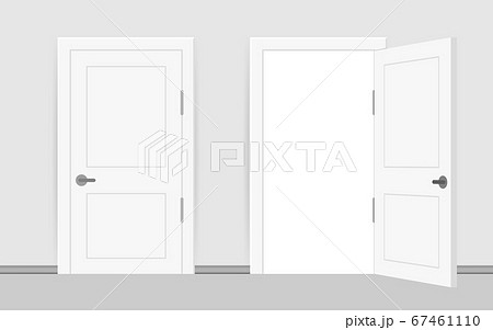 Open end closed door. Interior design. Business concept. Front view. Home office concept. Business success. Open end closed door. Interior design. Business concept. Front view. Home office concept. Business success. 67461110