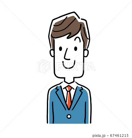 ベクターイラスト素材 笑顔の若いビジネスマンのイラスト素材