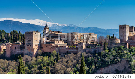 View of Alhambra Palace in Granada, Spain in View of Alhambra Palace in Granada, Spain in 67461545
