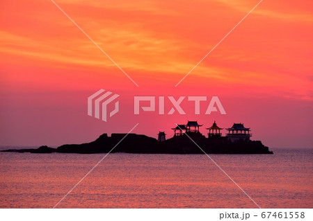 日和山海岸からの後ケ島と竜宮城 日和山海岸からの後ケ島と竜宮城 67461558