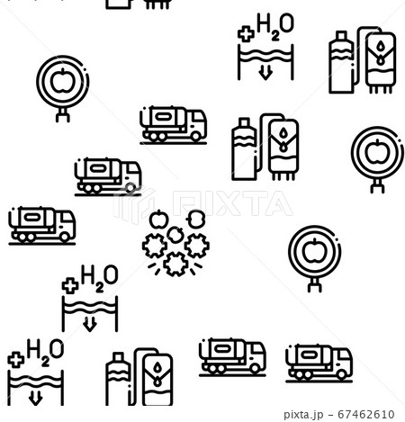 Juice Production Plant Seamless Pattern Vector 67462610