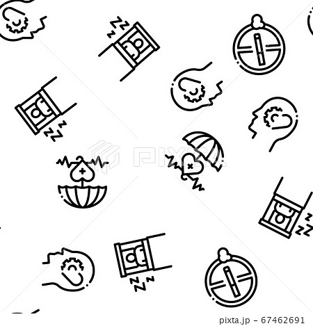 Healthy Lifestyle Seamless Pattern Vector 67462691