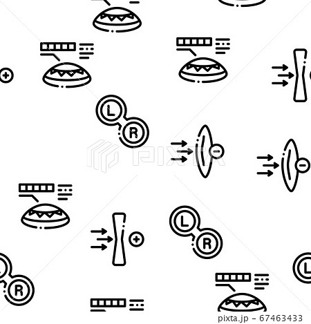 Contact Lens Accessory Seamless Pattern Vector 67463433