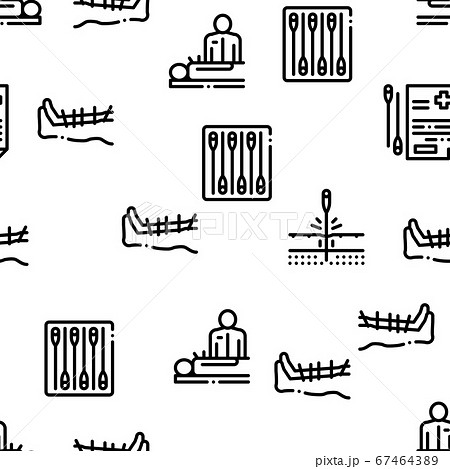 Acupuncture Therapy Seamless Pattern Vector Acupuncture Therapy Seamless Pattern Vector 67464389