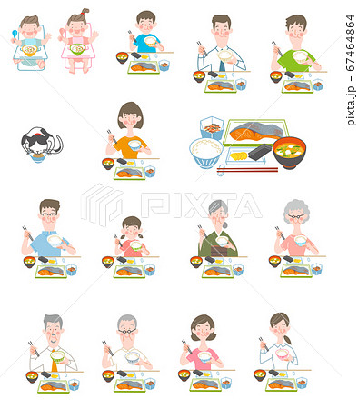 朝ごはんを食べる人たち 朝ごはんを食べる人たち 67464864