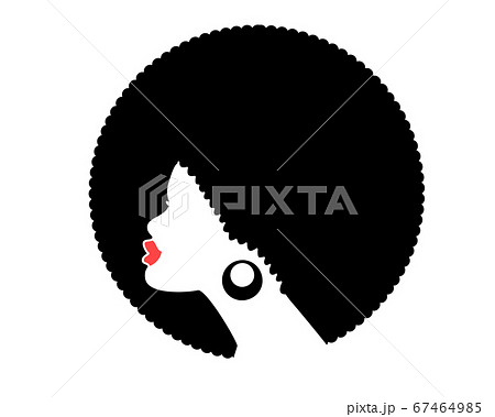 African American woman profile black silhouette. African American woman profile black silhouette. 67464985