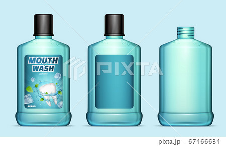 Cool mint mouthwash bottles mockup Cool mint mouthwash bottles mockup 67466634
