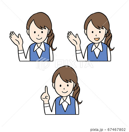 事務の制服を着た女性のイラスト 67467802