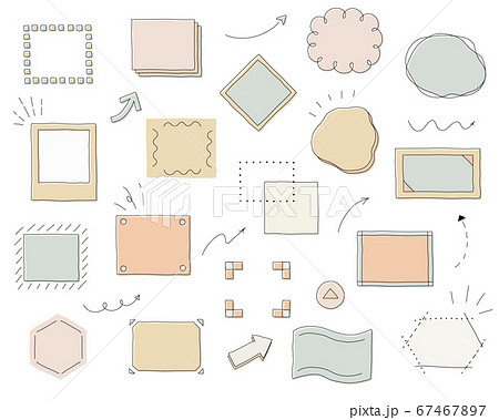 手書きのフレーム 見出し タイトル 装飾 素材のイラスト素材