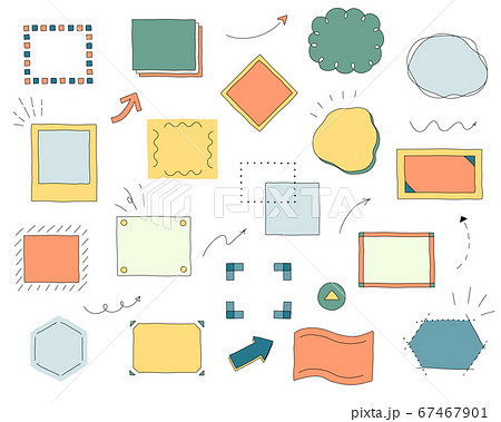 手書きのフレーム 見出し タイトル 装飾 素材のイラスト素材