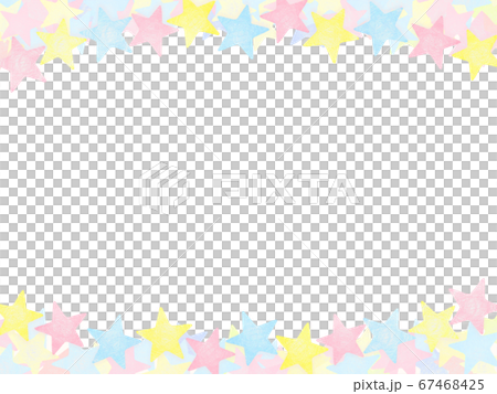 Colorful hand-painted star frame 67468425