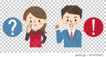 Housewives with doubts and worries and businessmen solving problems 67470491