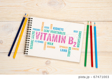 vitamin b2 foods cloud, notebook with colorful 67471003