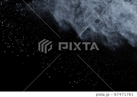 White powder explosion on black background. Colored cloud. Colorful dust explode. Paint Holi. 67471761