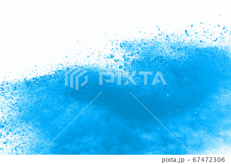 Blue color powder explosion on white background. Colored cloud. Colorful dust explode. Paint Holi. Blue color powder explosion on white background. Colored cloud. Colorful dust explode. Paint Holi. 67472306