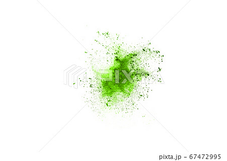 Green powder explosion on white background. Colored cloud. Colorful dust explode. Paint Holi. Green powder explosion on white background. Colored cloud. Colorful dust explode. Paint Holi. 67472995