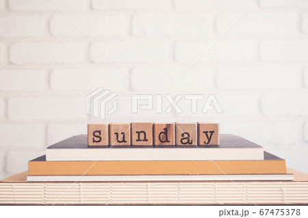 The word SUNDAY and blank space background, 67475378