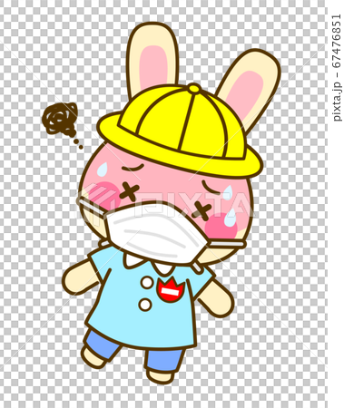 幼稚園児うさぎ　発熱　熱中症　マスク 67476851