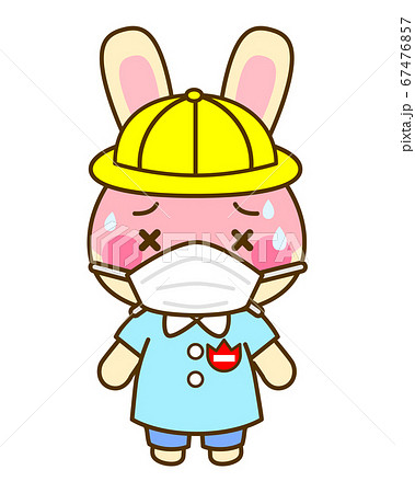 幼稚園児うさぎ　発熱　熱中症　マスク 67476857