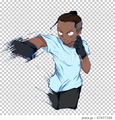 Fighter shadow boxing 67477166
