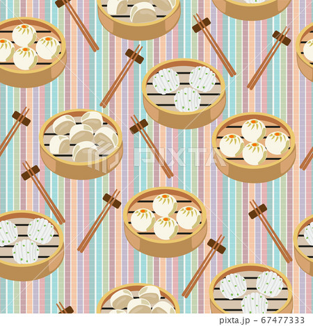 Chinese dimsum in a basket. 67477333