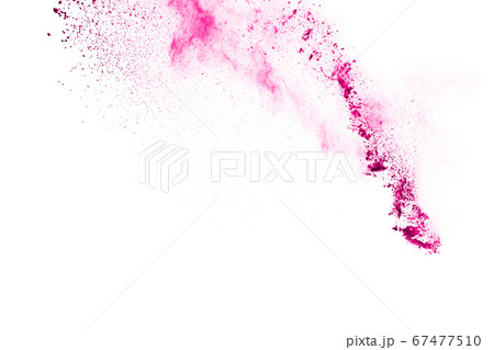 Abstract pink powder splatted background,Freeze...の写真素材 [67477510] - PIXTA