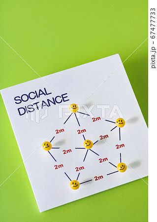 ソーシャルディスタンス社会的距離を保つ ソーシャルディスタンス社会的距離を保つ 67477733
