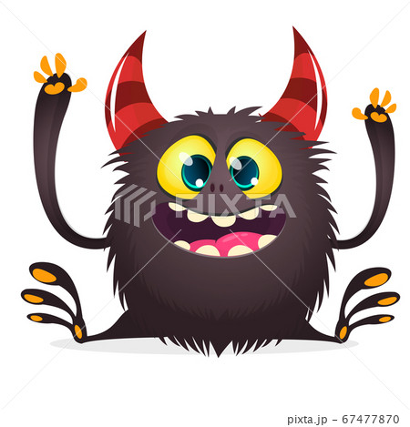 Funny cartoon monster. Vector character design. Funny cartoon monster. Vector character design. 67477870