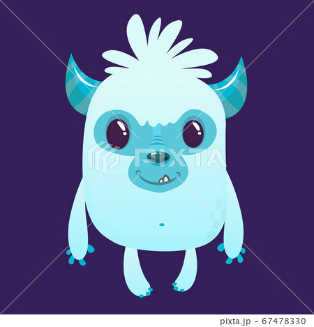 Cartoon excited monster character illustration Cartoon excited monster character illustration 67478330