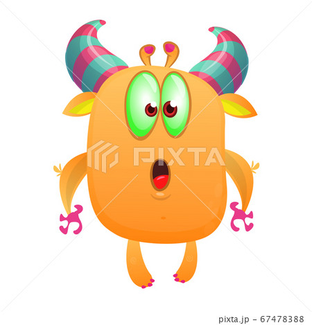 Funny cartoon monster. Vector character design. Funny cartoon monster. Vector character design. 67478388
