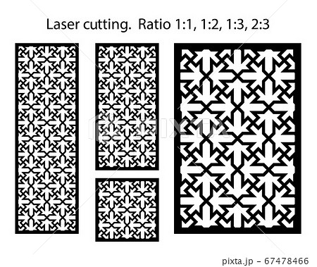 Laser cutting. Arabesque decorative vector panel. Template for interior partition in arabic style. Laser cutting design 67478466