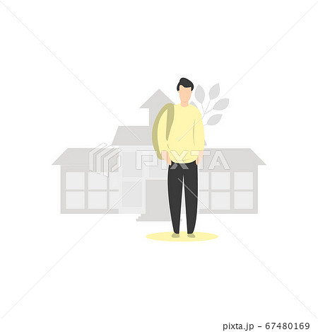 Teenager Schoolboy going to school with backpack Teenager Schoolboy going to school with backpack 67480169