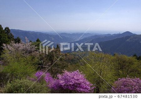 新緑の御岳山 御岳平から望む風景 新緑の御岳山 御岳平から望む風景 67481530