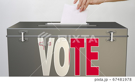 Hand with paper and ballot box with flag of Malta, election related 3d rendering Hand with paper and ballot box with flag of Malta, election related 3d rendering 67481978