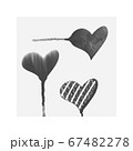 Set of watercolor graphics hearts. Computer graphics illustration 67482278