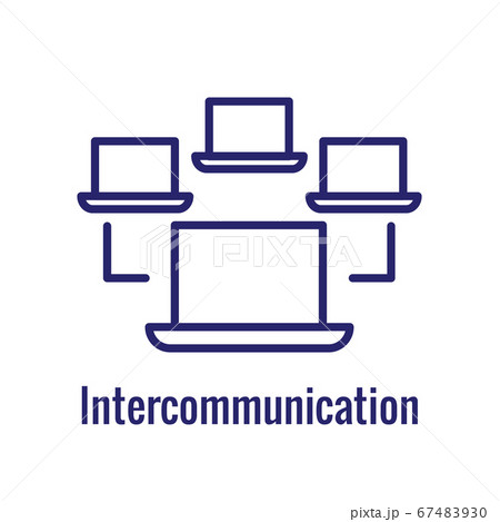 Remote work icon showing work from home concept 67483930