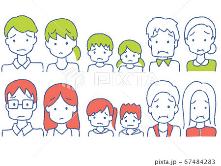 家族 一家 困り顔 ネガティブ 67484283