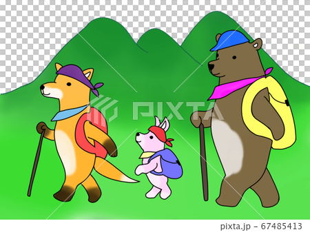 狐狸,兔子和熊爬山 狐狸,兔子和熊爬山 67485413