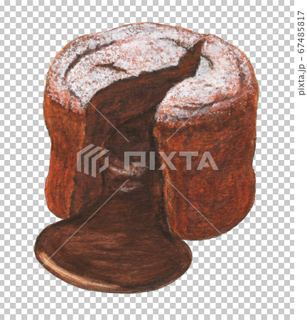 Toro-ri Fondant Chocolate, Watercolor Pencil Drawing 67485817