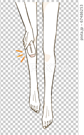 家庭用脱毛器での脚のムダ毛処理 67486253