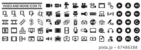 動画と映画に関連したアイコンセット 動画と映画に関連したアイコンセット 67486388